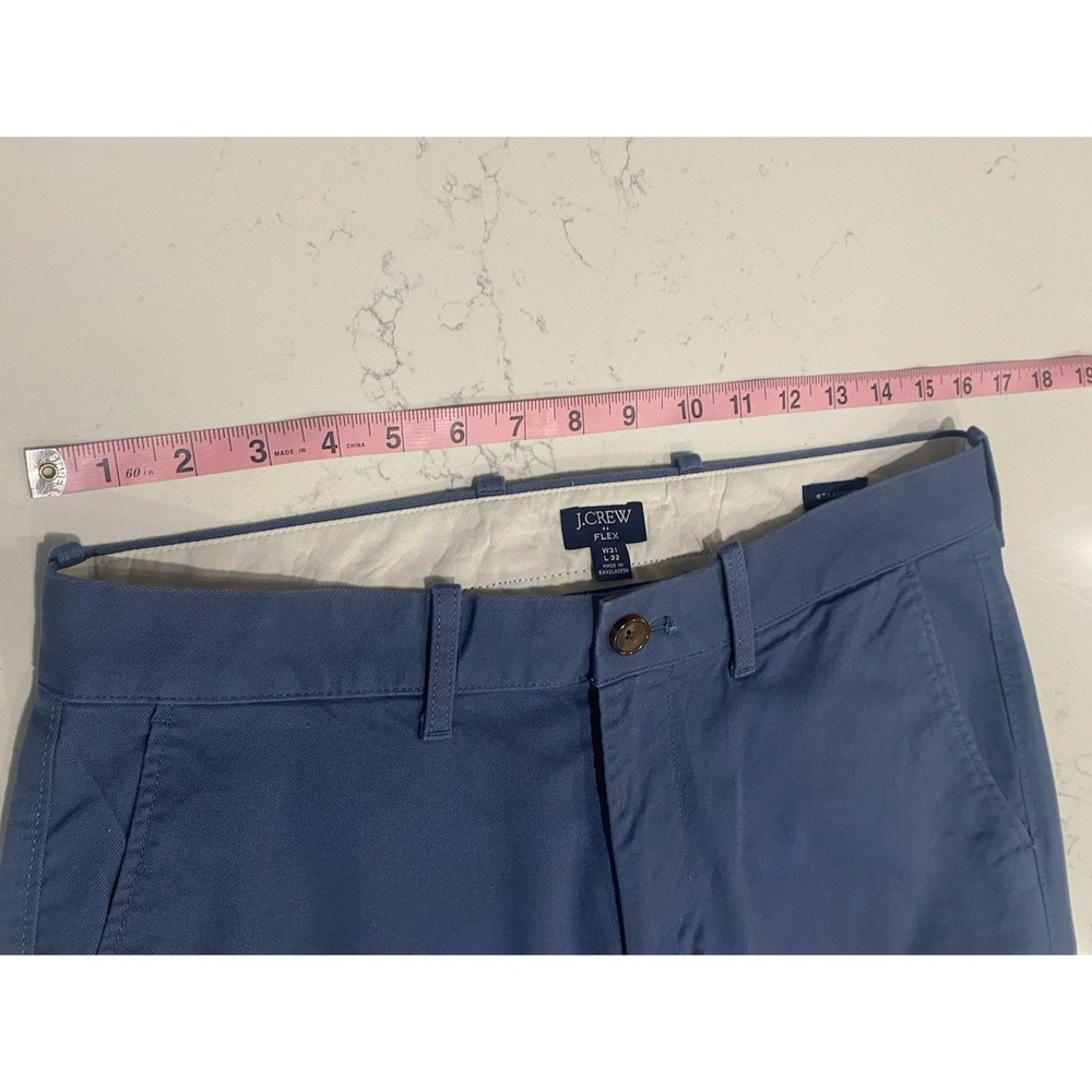J.Crew Flex Straight Leg Pants W31 L31 Blue Chino Business Casual Office Preppy - Picture 4 of 9